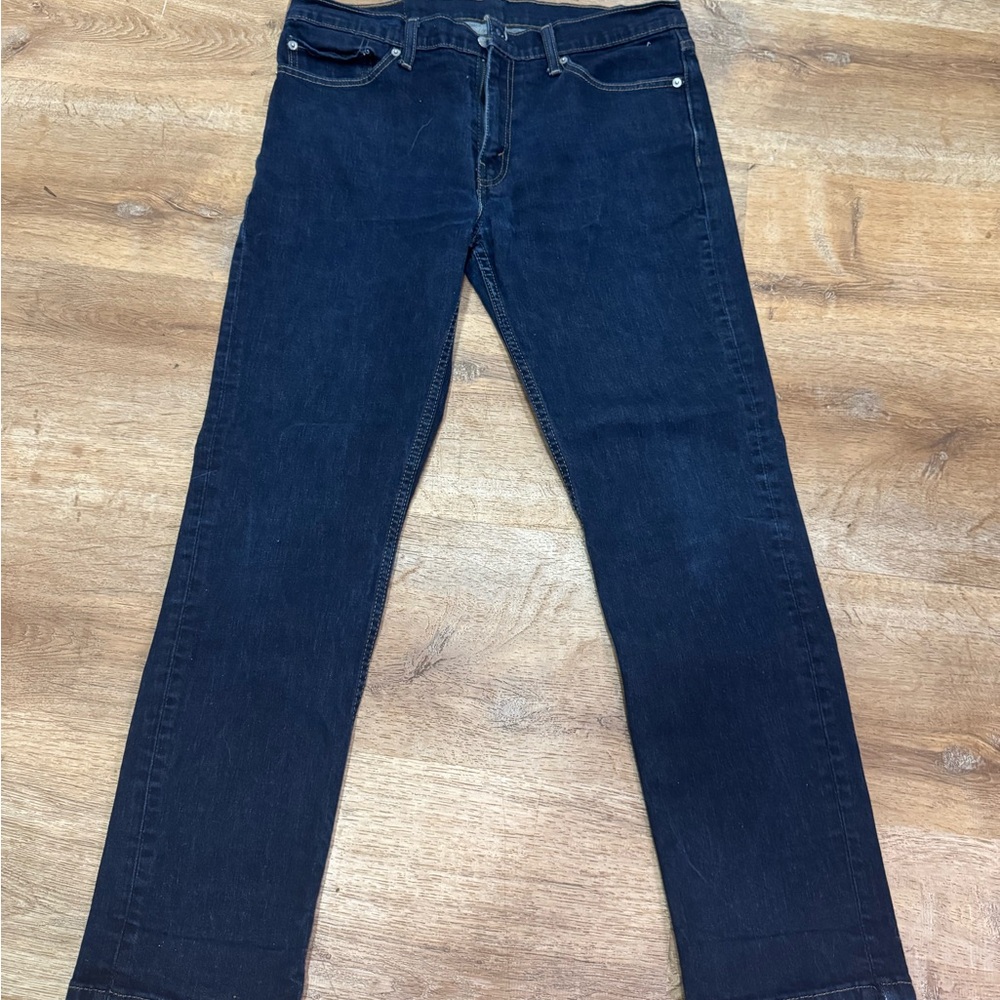 Levi's Men's 36x32 Dark Blue Straight Jeans 511